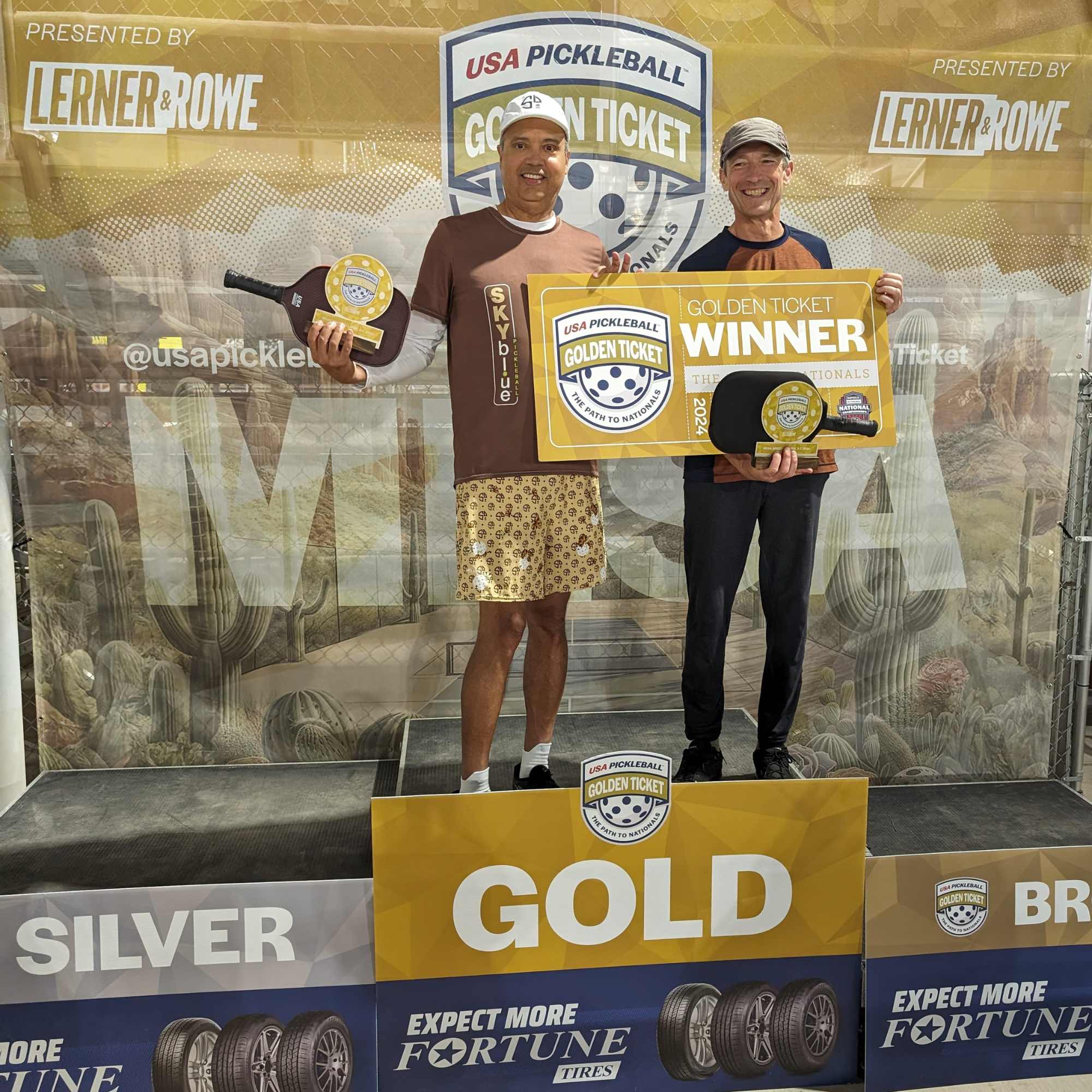 Men's doubles tournament 5.0 55+ at the USA Pickleball Golden Ticket - The Path to Nationals - Mesa Presented by Lerner & Rowe - Gold goes to Shawn Berry & Greg Wolff