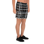 Load image into Gallery viewer, Got Pla(yed)id© Black, Tangelo &amp; 15 Shades of Gray Men&#39;s Long Casual Shorts for Pickleball Enthusiasts
