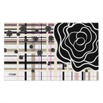 Load image into Gallery viewer, Got Pla(y)id© Fleur Rally Towel, Beige, Black &amp; Pink 11x18 inches
