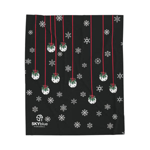 Mistletoe Pickleball© Velveteen Plush Blanket, 60x80"