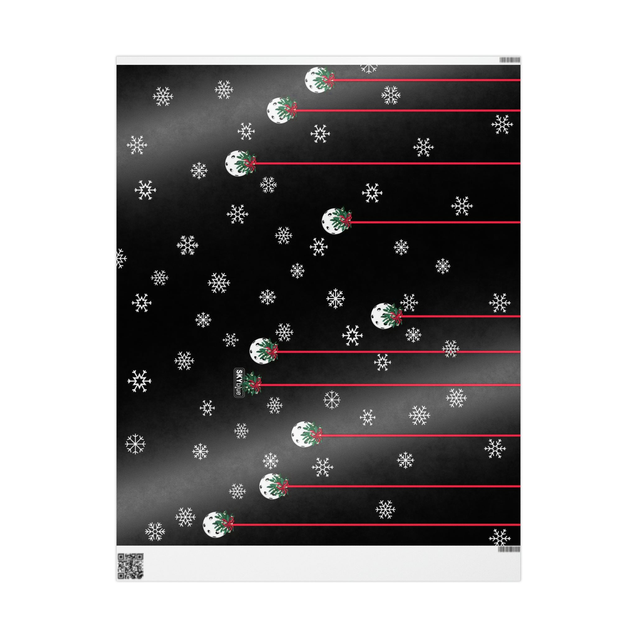 Mistletoe Pickleball© Gift Wrapping Papers, available in three sizes