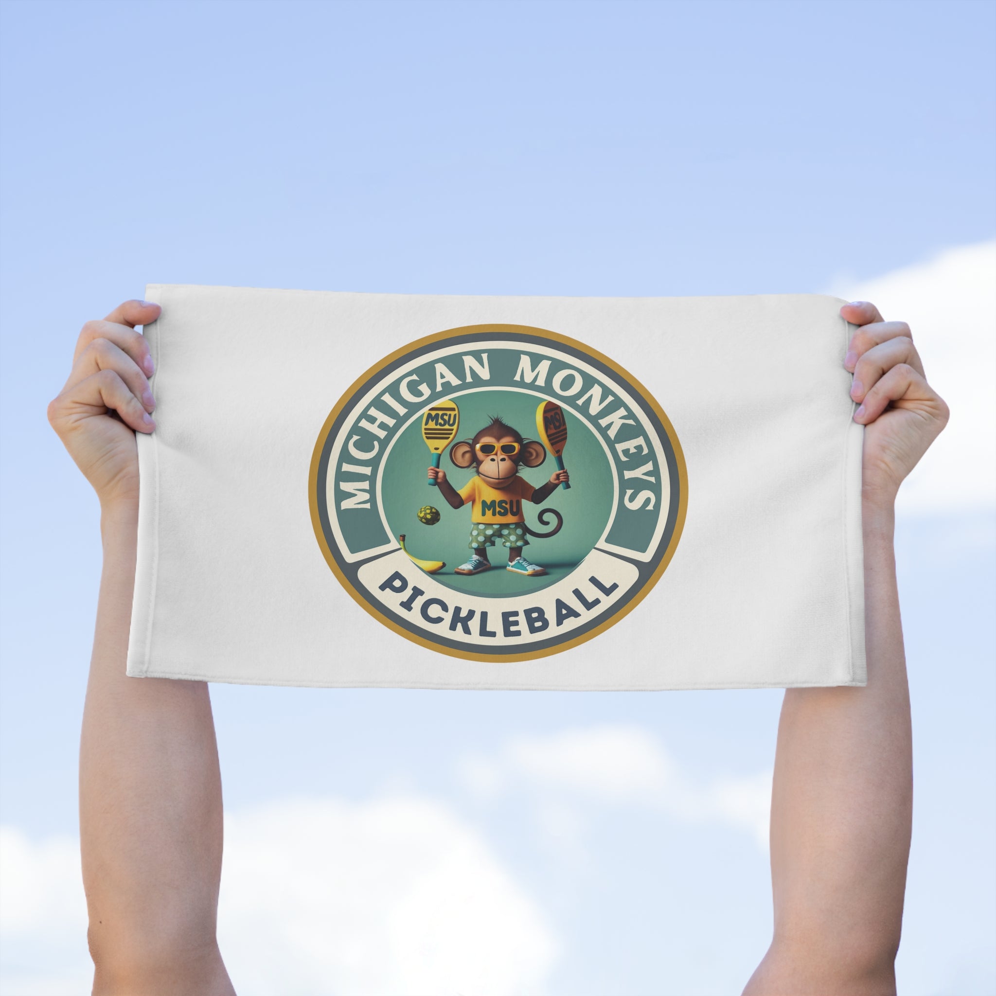 Michigan Monkeys Pickleball Rally Towel 11x18– Your Custom Design, Your Memories!