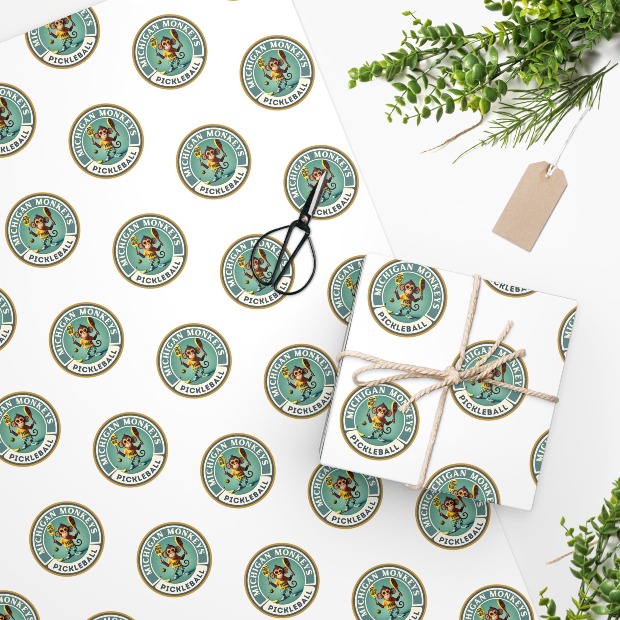 Michigan Monkeys Pickleball Gift Wrap – Wrap Your Love in Every Present!