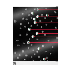 Holly Pickleball© Gift Wrapping Papers! Available in three sizes