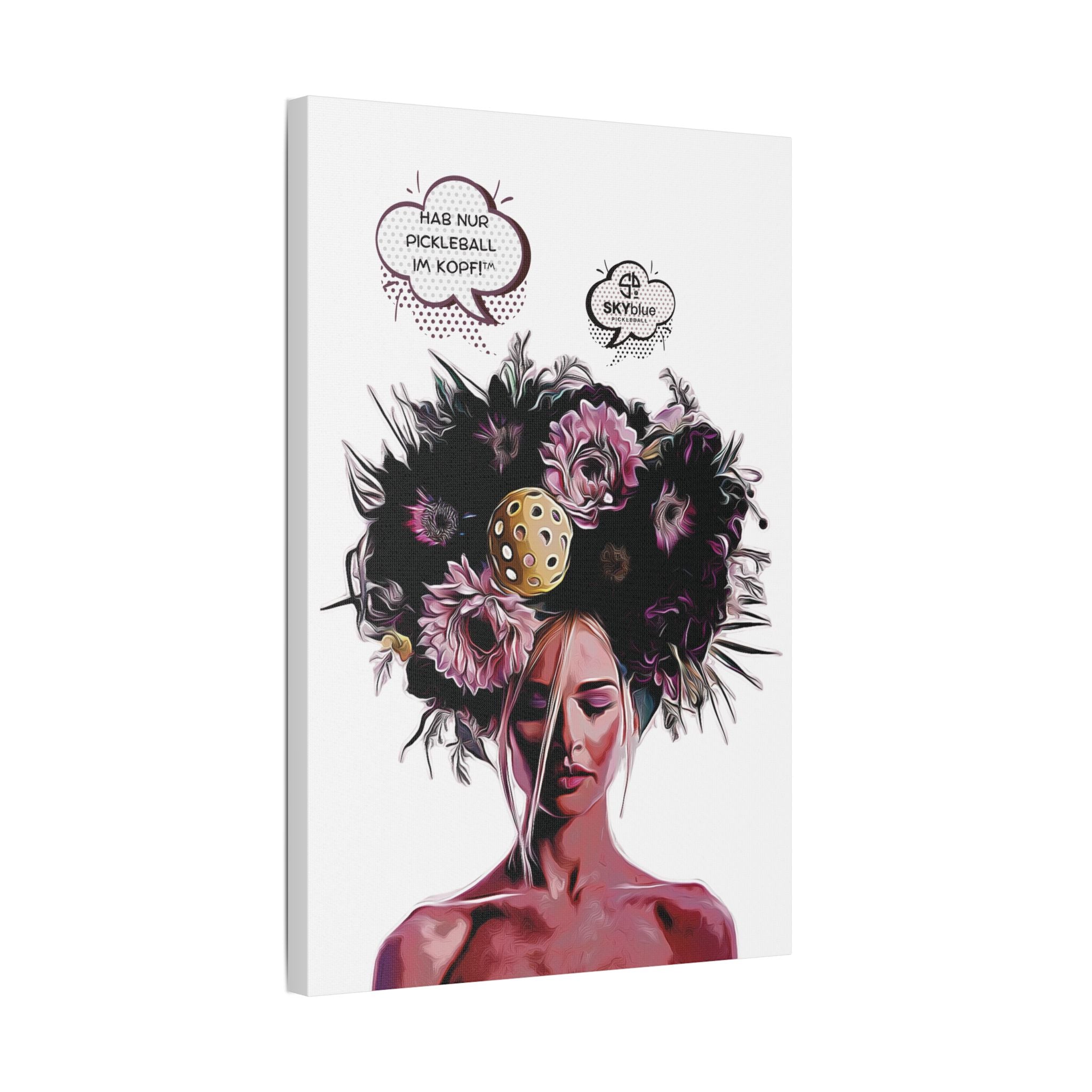 Hab nur Pickleball im Kopf™ Premium Textile Art Print 20 x 30" – SKYblue LLC Exclusive