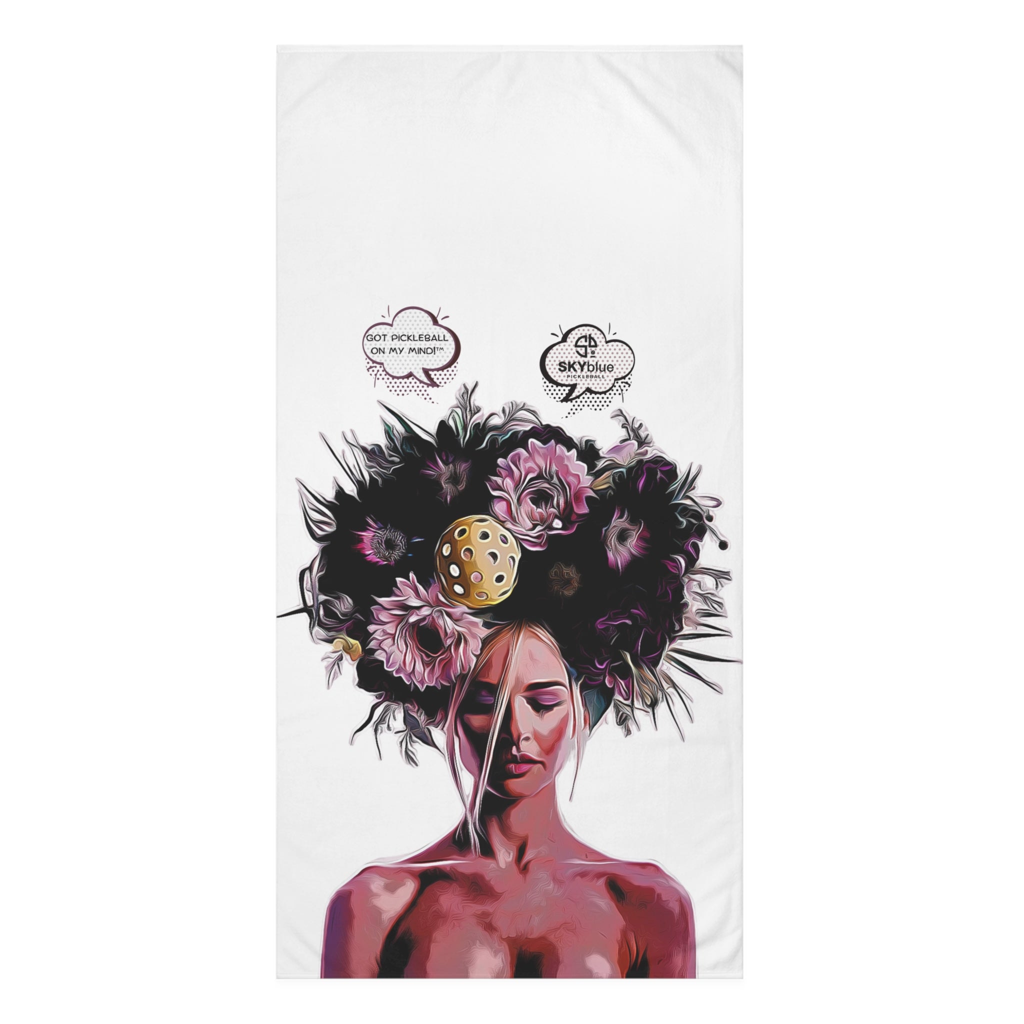 Got Pickleball on my Mind!™ Mink_Cotton Towel 30x60"