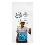 Load image into Gallery viewer, Rich Lively &quot;Got Pickleball on my Mind™&quot; White Mink-Cotton Towel 30x60&quot;
