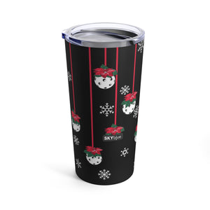 Poinsettia Pickleball© 20 oz Stainless Steel Tumbler!