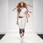 Load image into Gallery viewer, Got Pickleball on My Mind!™ Athletic Short Sleeve Shirt – Shades of Red, Green, and Yellow front 
