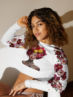 Load image into Gallery viewer, Got Pickleball on my Mind© Women&#39;s Long Sleeve Crop Top UPF 50+
