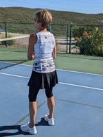 Load image into Gallery viewer, Got Pla(yed)id© Beige &amp; Black Women&#39;s Tank Top for Pickleball Enthusiasts
