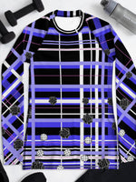 Load image into Gallery viewer, Got Pla(yed)id© Black, White, Blue &amp; Pink Women&#39;s Performance Long Sleeve Shirt for Pickleball Enthusiasts, UPF 50+
