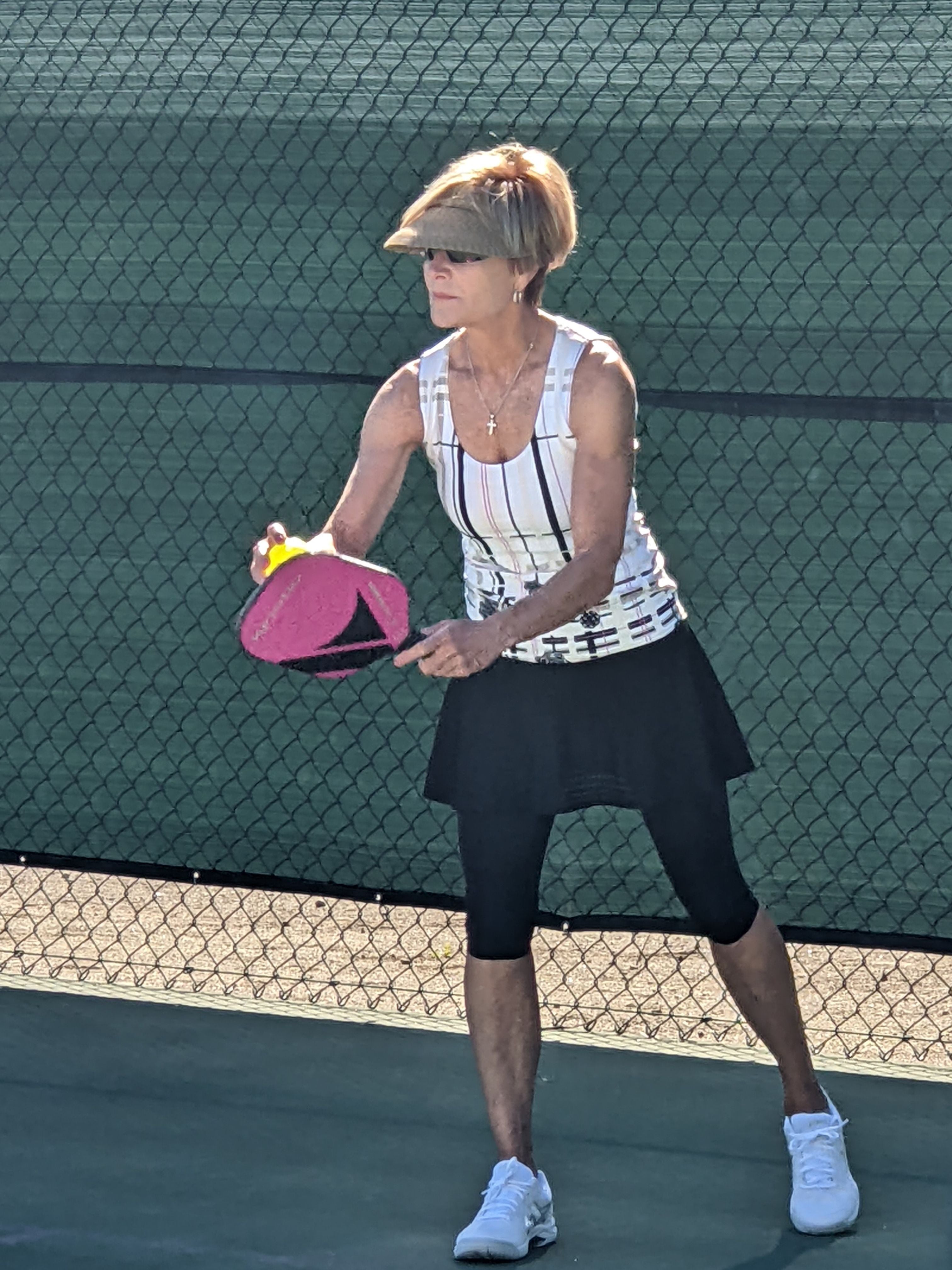 Got Pla(yed)id© Beige & Black Women's Tank Top for Pickleball Enthusiasts