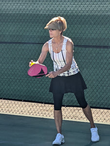 Got Pla(yed)id© Beige & Black Women's Tank Top for Pickleball Enthusiasts