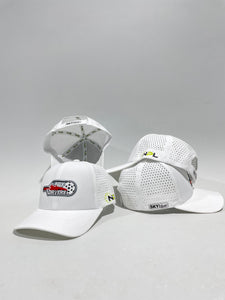 Indy Drivers Premium Performance Hat - New - Reinforced Front Panels - Embroidered Logo - White