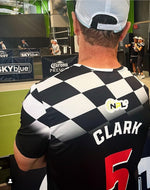 Load image into Gallery viewer, Martin Clark 5 Indy Drivers™ SKYblue™ 2023 Authentic Retro Jersey - Black
