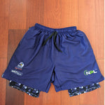 Load image into Gallery viewer, Naples JBB United™ NPL™ 2-Layer Men&#39;s Shorts with Compression violet noir / pattern
