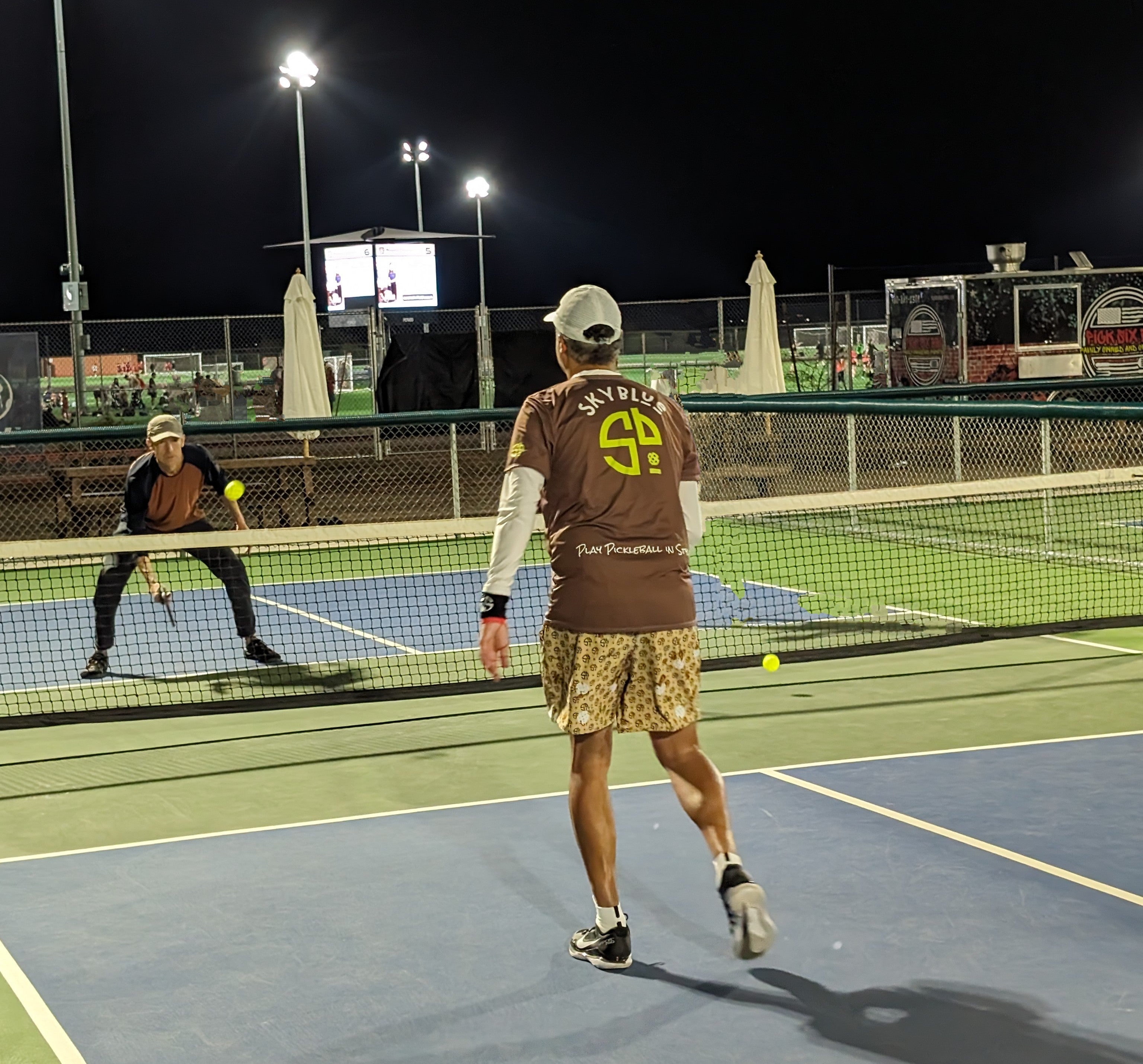 Sandbagger aka Spring Dink Gradient Logo© Shades of Brown Men's Long Casual Shorts for Pickleball Enthusiasts