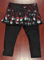 Load image into Gallery viewer, Poinsettia Pickleball© Skirted Capris for Women Pickleball Enthusiasts
