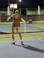 Load image into Gallery viewer, Sandbagger aka Spring Dink Gradient Logo© Shades of Brown Men&#39;s Long Casual Shorts for Pickleball Enthusiasts
