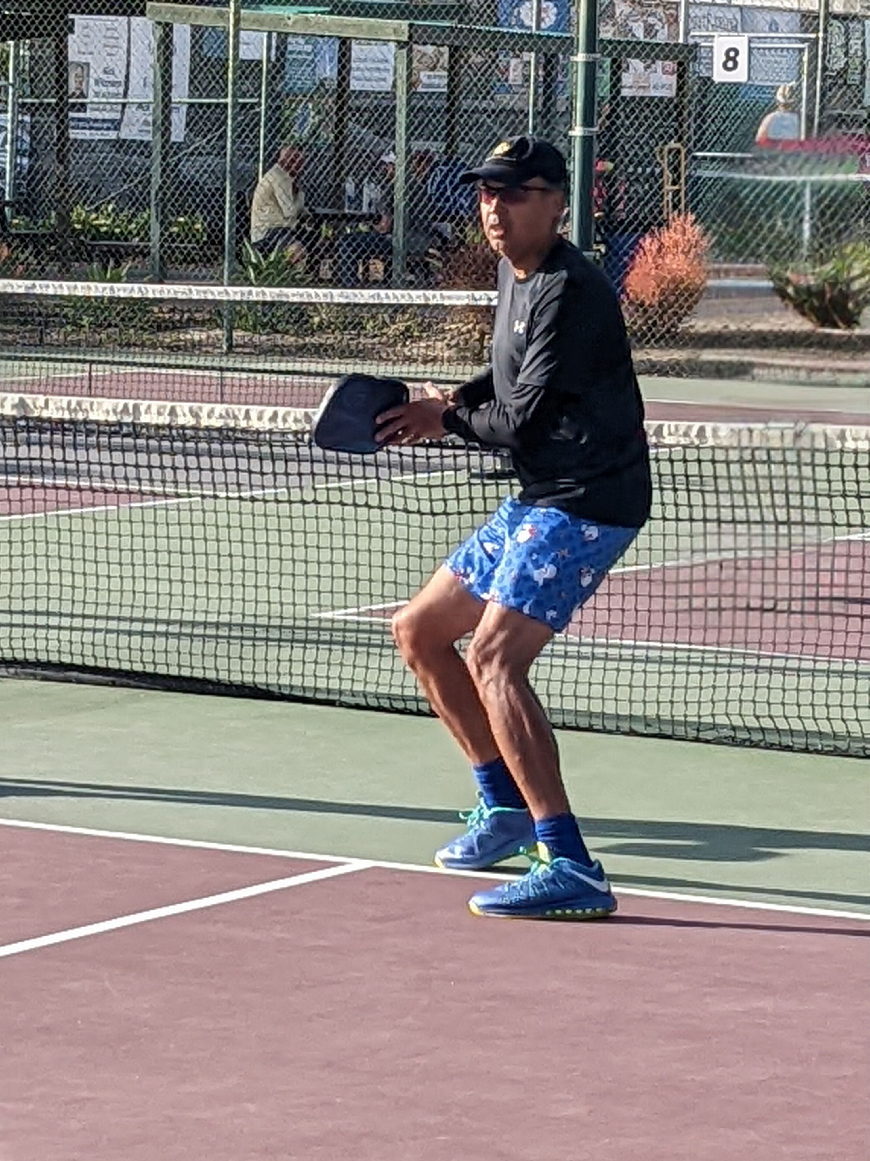 Spring Dink Logo Gradient© Red, White & Blue Men's Long Casual Shorts for Pickleball Enthusiasts