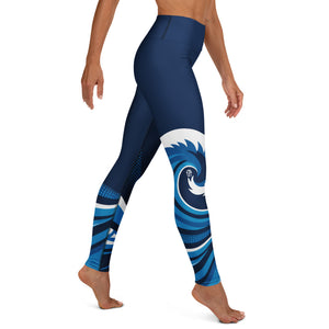 Tsunami Spin™ High-Waisted Women’s Leggings, UPF 50+ Shades of Blue