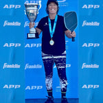 Load image into Gallery viewer, Pickleball Sunset™ Pop Art Women's High-Waisted Capris –- UPF 50+ | Black &amp; White
