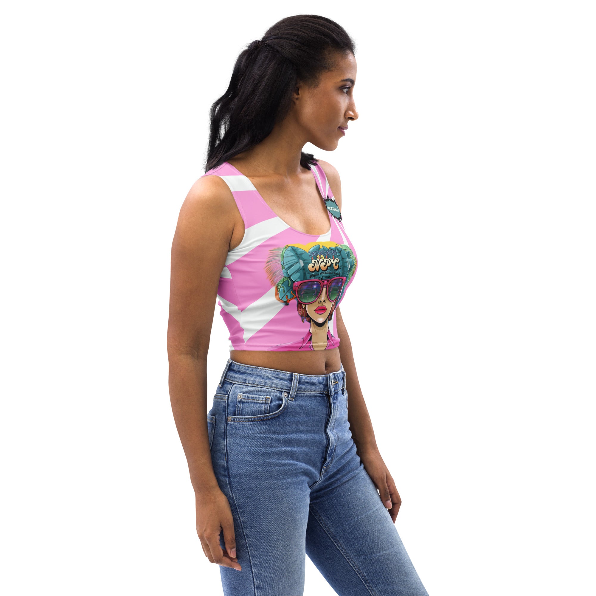 NPC Signature Collection by SKYblue Pickleball  "Where the Fun Begins™!" Pickleball Crop Top