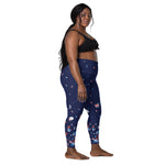 Load image into Gallery viewer, Spring Dink Gradient© Blue High-Waisted Pickleball Performance Leggings with pockets, UPF 50+
