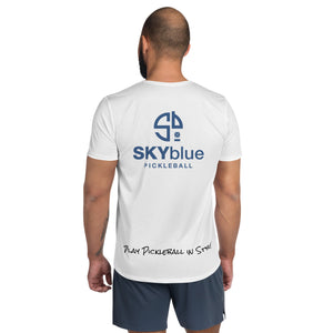 SKYblue Pickleball™ Men's Performance T-shirt companion for your "I campi da Pickleball©" shorts