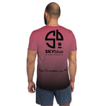 Load image into Gallery viewer, SKYblue™ Pickleball &quot;Play Pickleball in Style™&quot; Men&#39;s Performance Shirt in Red Ombre Black
