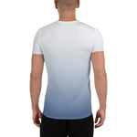 Load image into Gallery viewer, Ombre Blue Men&#39;s Athletic Shirt - A Part of the &quot;I Campi da Pickleball&quot;© Blue Collection
