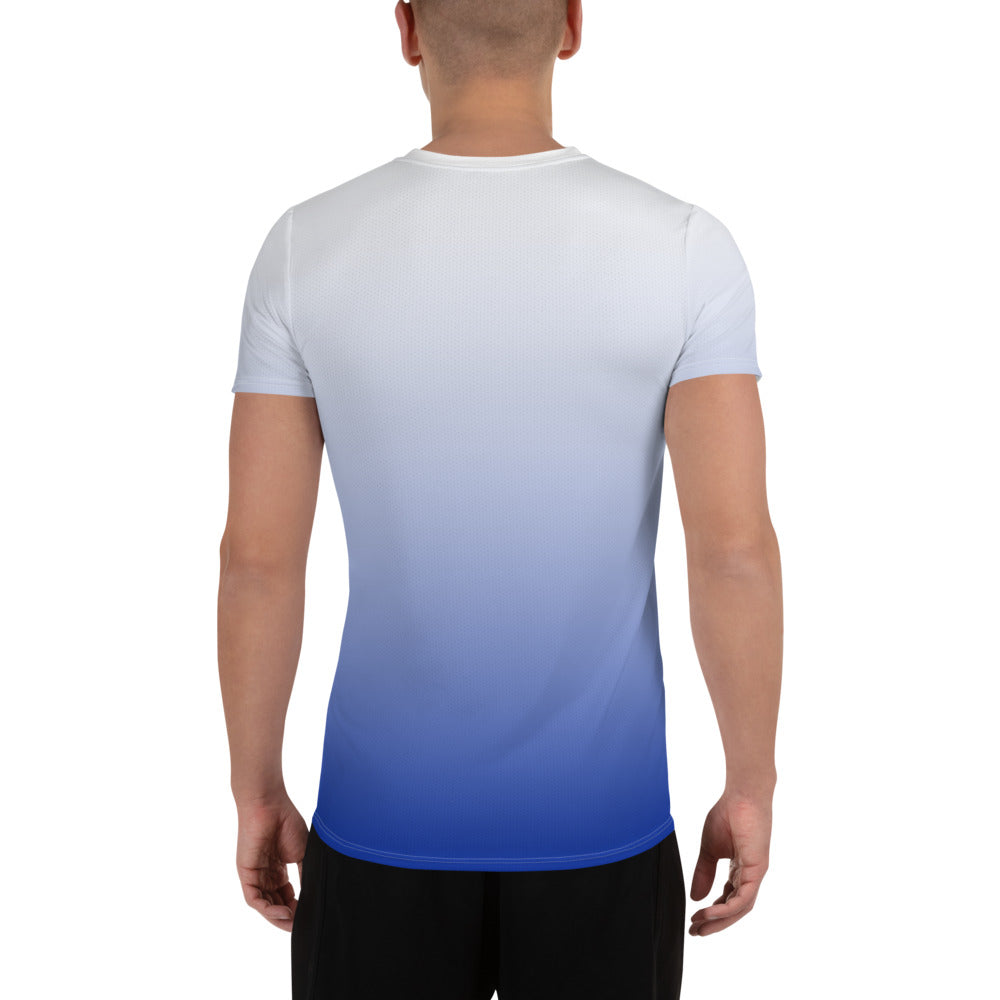 Ombre Blue Men's Athletic Shirt - Perfect Match for the Got Pla(yed)id© Red, White and Blue Men's Pickleball Shorts