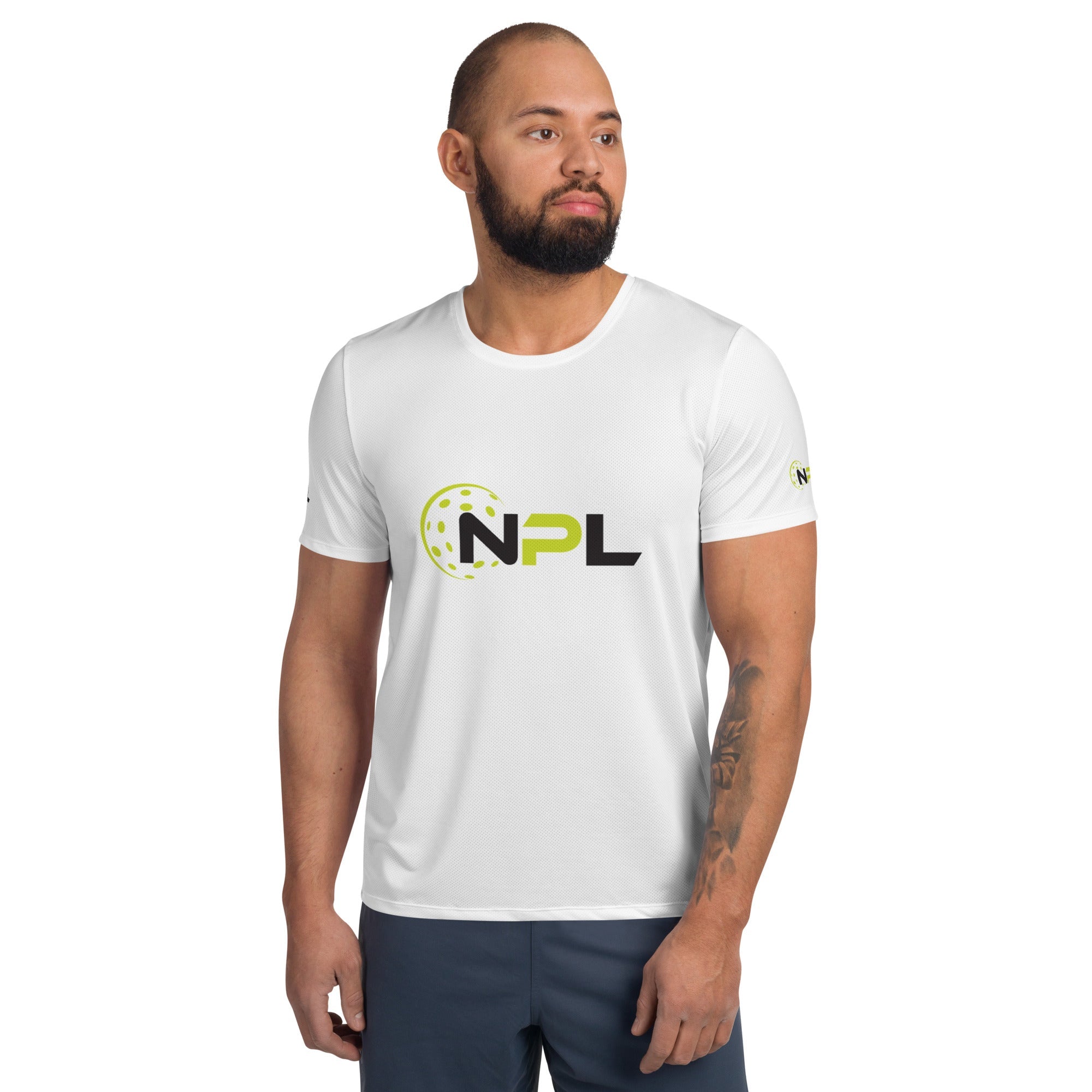 NPL™ Men's Athletic Performance Shirt White - Stay Dry and Comfortable