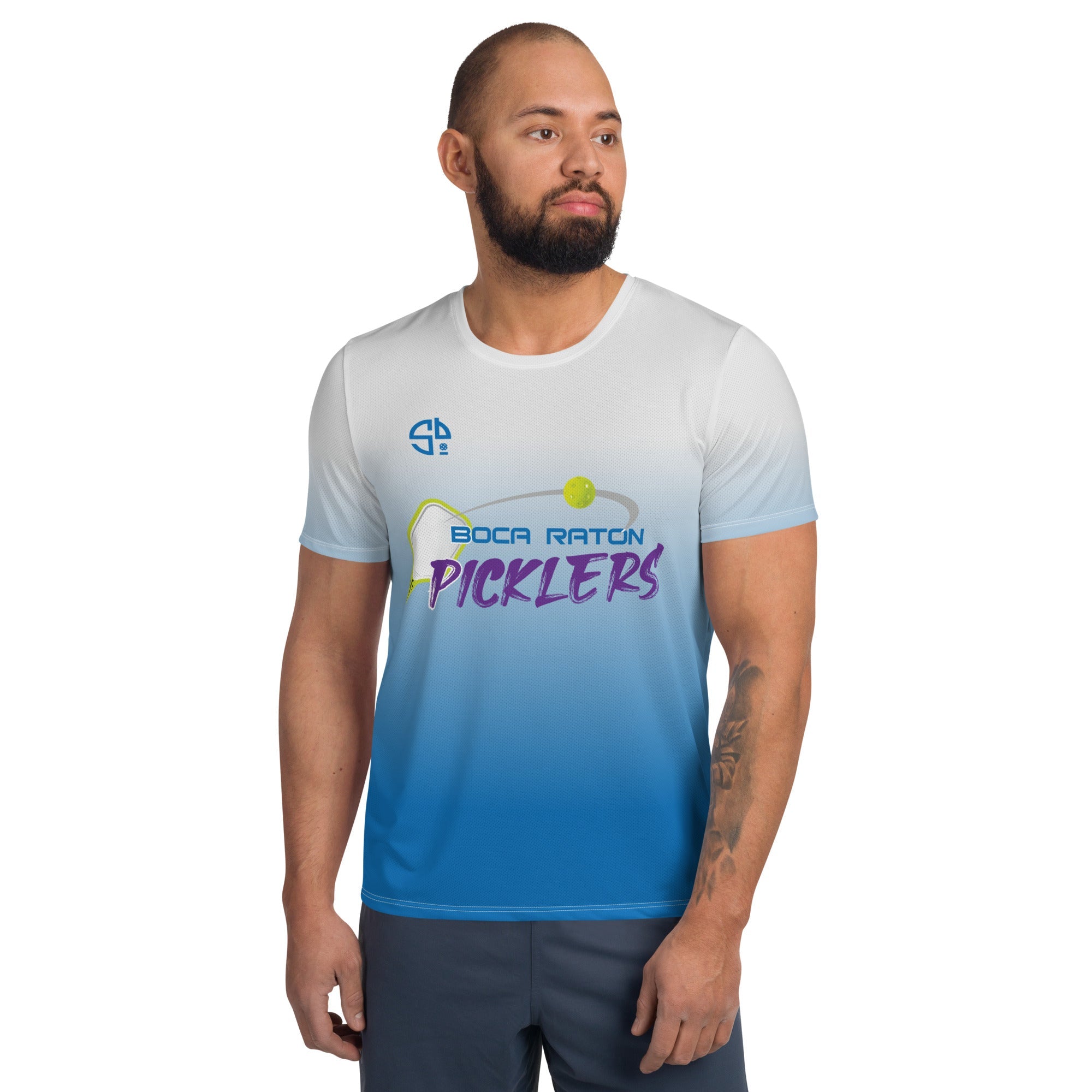 Carl Foster 1 Boca Raton Picklers™ SKYblue™ 2023 Authentic Retro Men's Short Sleeve Jersey