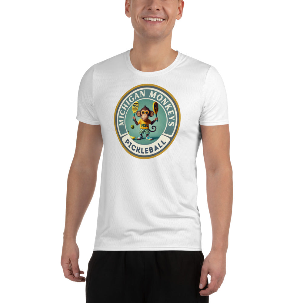 Michigan Monkeys Pickleball  Men's Performance  Athletic T-shirt