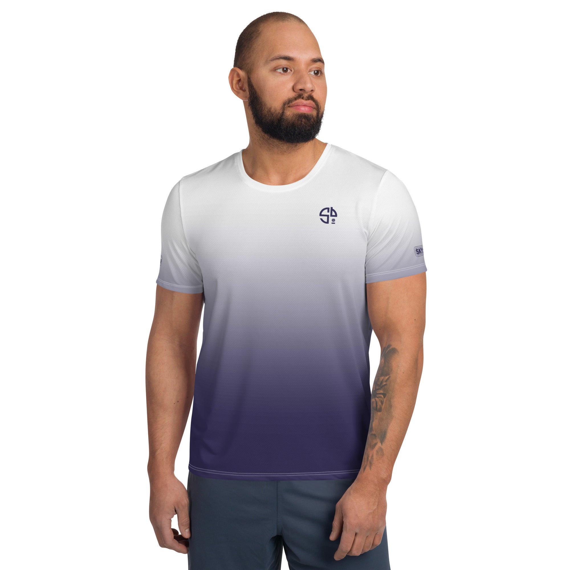 SKYblue Athletic Shirt for Men Ombre Violet Noir