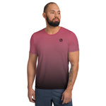 Load image into Gallery viewer, SKYblue™ Pickleball &quot;Play Pickleball in Style™&quot; Men&#39;s Performance Shirt in Red Ombre Black
