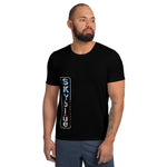 Load image into Gallery viewer, SKYblue™ Pickleball Black Performance Fabric Shirt for Men, Accent Tangelo!
