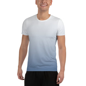 Ombre Blue Men's Athletic Shirt - A Part of the "I Campi da Pickleball"© Blue Collection