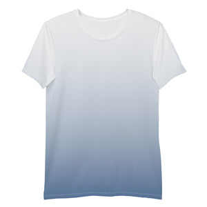 Ombre Blue Men's Athletic Shirt - A Part of the "I Campi da Pickleball"© Blue Collection