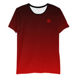 Load image into Gallery viewer, Men&#39;s Athletic Shirt in Ombre Red to Black - Moisture Management Fabric
