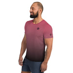 Load image into Gallery viewer, SKYblue™ Pickleball &quot;Play Pickleball in Style™&quot; Men&#39;s Performance Shirt in Red Ombre Black
