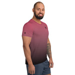 Load image into Gallery viewer, SKYblue™ Pickleball &quot;Play Pickleball in Style™&quot; Men&#39;s Performance Shirt in Red Ombre Black
