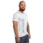Load image into Gallery viewer, SKYblue™ Pickleball White Performance Fabric Shirt for Men, Accent Pink and Blue!
