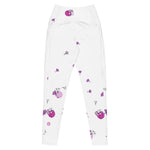 Load image into Gallery viewer, Spring Dink Gradient© Grey &amp; Fuchsia Pickleball Performance Leggings with pockets, UPF 50+
