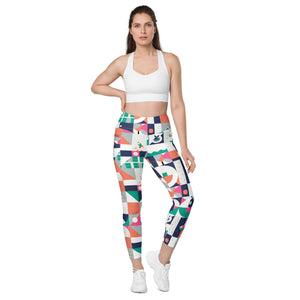 Dink & Drive under the Sun Ambient© Women's Pickleball Performance Leggings with pockets, UPF 50+