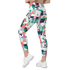 Dink & Drive under the Sun Ambient© Women's Pickleball Performance Leggings with pockets, UPF 50+