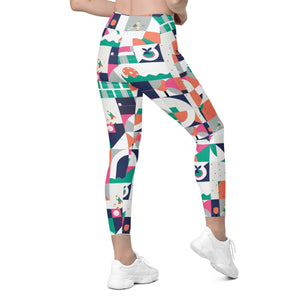 Dink & Drive under the Sun Ambient© Women's Pickleball Performance Leggings with pockets, UPF 50+