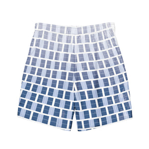 "I Campi da Pickleball©" Ombre Camouflage Blue Men's Shorts with Liner